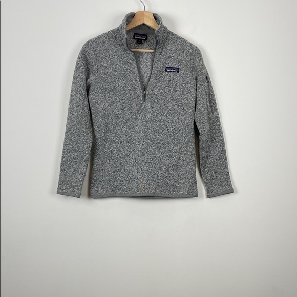 Patagonia Better Sweater Fleece Knit 1/4 Zip 3 Pocket Women's XS Pullover Gray - Picture 2 of 10
